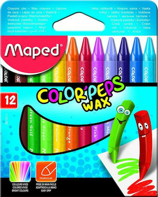 Maped Color Peps Wax Σετ Κηρομπογιές 12τμχ