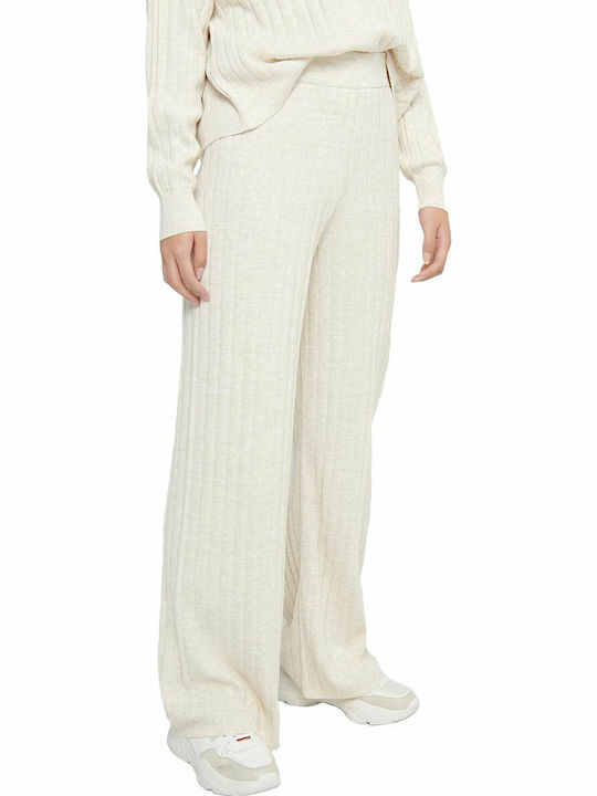 Damen Hoch tailliert Stoff Hose Stone