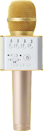 Elekom Wireless Karaoke Microphone Q7 Bluetooth Gold