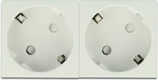 DeLock Easy 45 Διπλή Χωνευτή Πρίζα Ρεύματος 5τμχ Λευκή 5τμχ