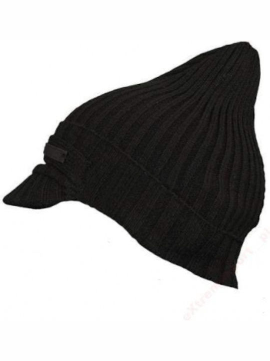 Shaw Brim Beanie Männer Beanie mit Rippstrick in Schwarz Farbe