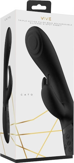 Vive Cato Δονητής Rabbit 24.2cm Black