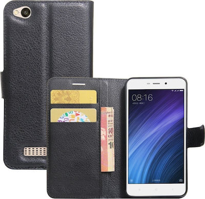 Πορτοφόλι Βάση Στήριξης Leather Wallet Black (Redmi 4a)