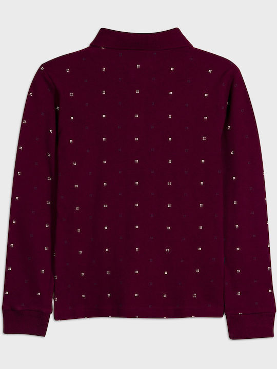 Mayoral Children's Polo Long Sleeve Burgundy