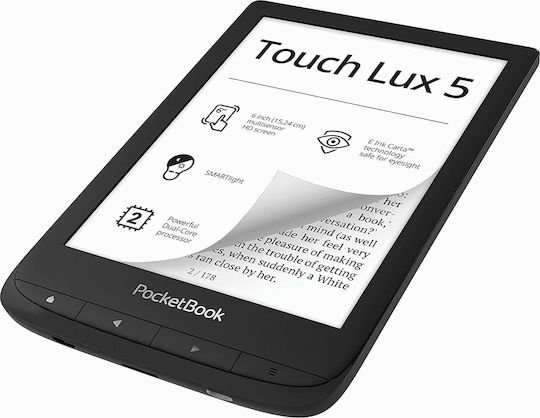 Pocketbook Touch Lux 5 με Οθόνη Αφής 6" (8GB) Μαύρο