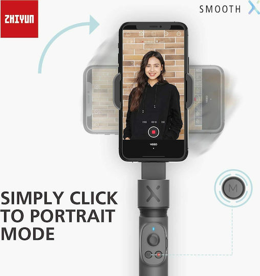 Zhiyun Smooth-X Combo Gimbal Mobil cu o durată de viață a bateriei de 4 ore Gri
