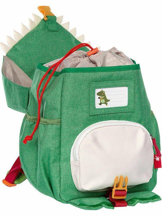 Sigikid Crocodile School Bag Backpack Kindergarten Green with Water Bottle Holder