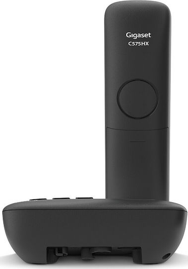 Gigaset C575A Ασύρματο Τηλέφωνο Duo με Ελληνικό Μενού Μαύρο