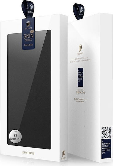 Dux Ducis Skin Pro Buchen Sie Synthetisches Leder Schwarz (Galaxy Note 20)