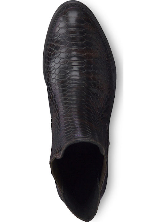 Damen Chelsea Stiefeletten mit mittlerem Absatz Schwarz