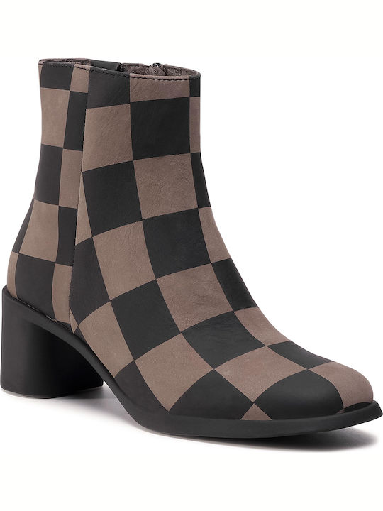 Meda Leather Women's Ankle Boots with Medium Heel