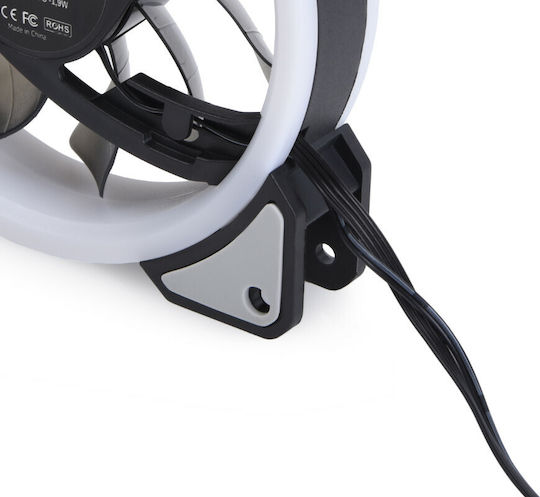 Alphacool Eiszyklon Aurora LUX Digital Case Fans 120mm (1100rpm / 57.9cfm) with RGB Lighting and Connection 6-Pin Pack of 3
