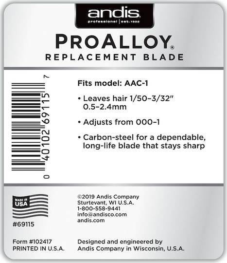Andis ProAlloy AAC-1 Pagini De Înlocuire 69115