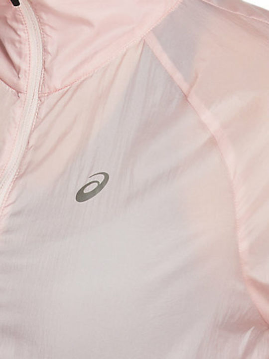 Women's Running Short Sports Jacket for Spring or Autumn Pink