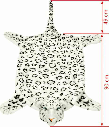 vidaXL Leopard Kids Rug White 75x139cm