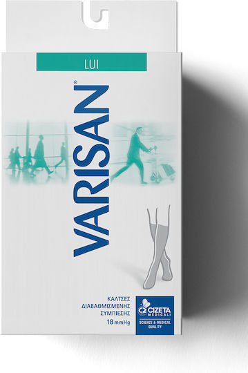 Varisan Lui Κάλτσες Κάτω Γόνατος Διαβαθμισμένης Συμπίεσης 18 mmHg Marrone