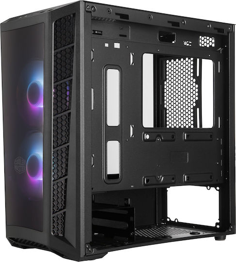 CoolerMaster MasterBox MB320L ARGB with Controller Gaming Mini Tower Κουτί Υπολογιστή με Πλαϊνό Παράθυρο Μαύρο