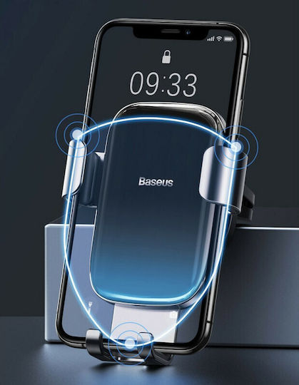 Baseus Glaze Gravity Βάση Κινητού Αυτοκινήτου 4" - 6.5" με Ρυθμιζόμενα Άγκιστρα Μαύρη