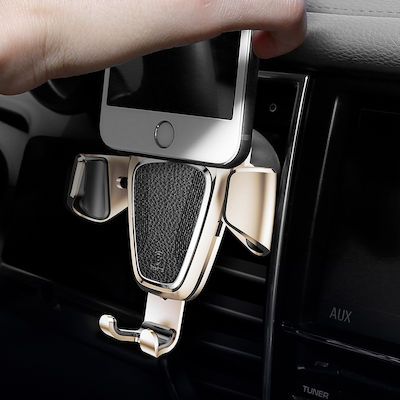 Baseus Handyhalterung Auto Gravity Metal Type Air Vent Holder Silber mit verstellbaren Haken Silber
