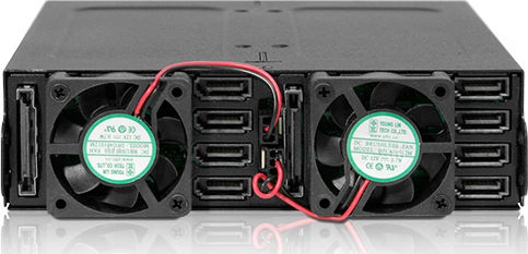 Icy Dock ToughArmor Backplane for Hard Drives Backplane IcyDock 8x6,3cm SATAI-III in 1x5,25" keylocks Black (MB998SK-B)