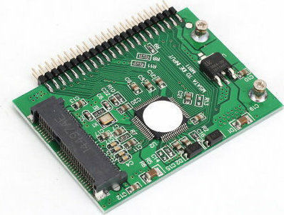 MSATA-44P-2.5IN-5V mSATA Mini PCI-E SSD Female to 5V 2.5" 44 Pin IDE Male