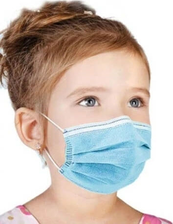 Lixin County Einweg-Kindermasken 3ply Schutzmaske Hellblau 50Stück
