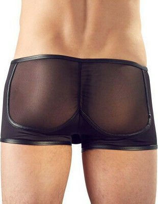Svenjoyment Underwear Net Boxer with Shiny Straps Black
