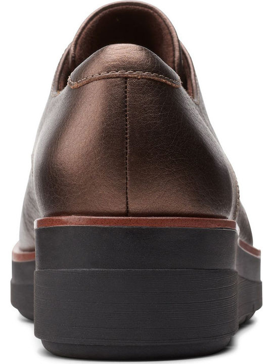 Shaylin Lace Pantofi Anatomici Din Piele În Culoare Aurie