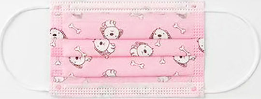 Children's Disposable Masks 3ply Protective Mask Non-Reusable Surgical Kids Pink 10pcs