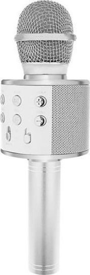 Μικρόφωνο Karaoke Ασύρματο SPM 8997 Ασημί
