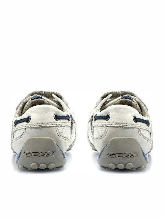 Boys Moccasins with Velcro J Snakemoc B White J3216E 04332 C1167