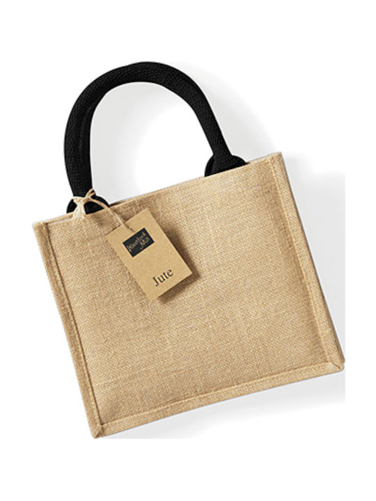 Westford Mill W412 Fabric Shopping Bag Natural/Black