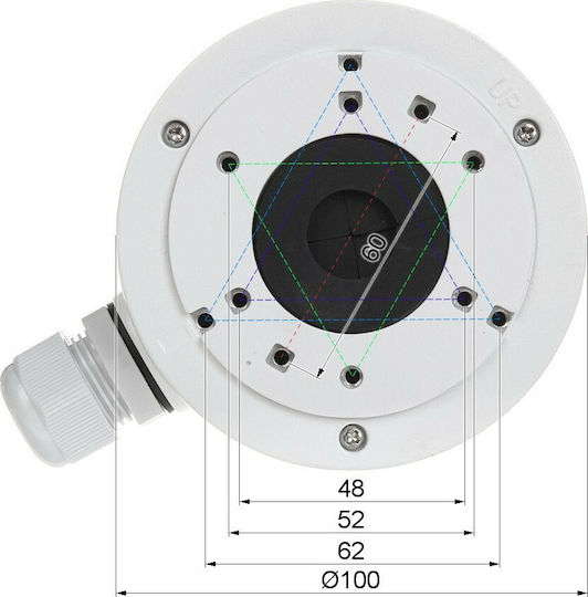 Hikvision DS-1280ZJ-XS Suport pentru Camere Sisteme CCTV Alb