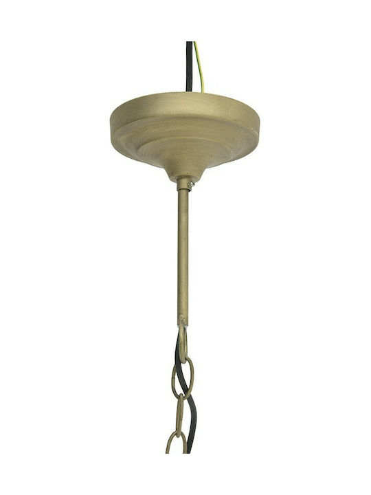 Inart Pendant Light Suspension for Socket E27 Brown