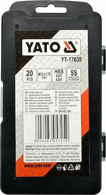 Yato YT-17635 Σετ Επιδιόρθωσης Σπειρωμάτων 12x1.75mm 20τμχ