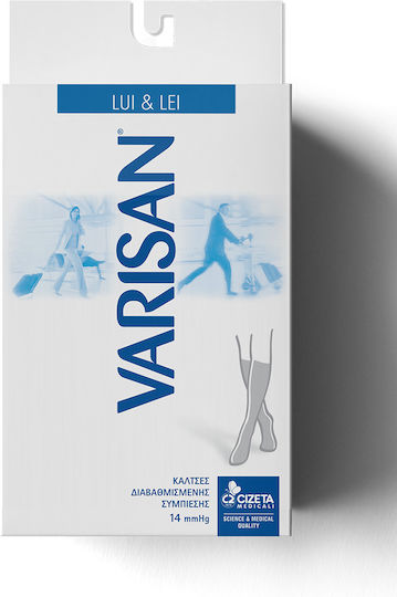 Varisan Lui & Lei Socks Calf High Graduated Compression 14 mmHg Nero