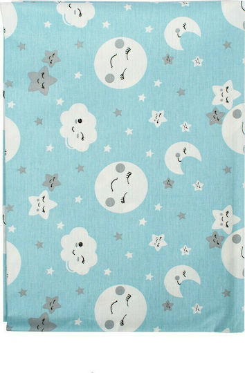 Dimcol Sheet Set Single Cotton Smile 81 Blue 160x240cm 2pcs