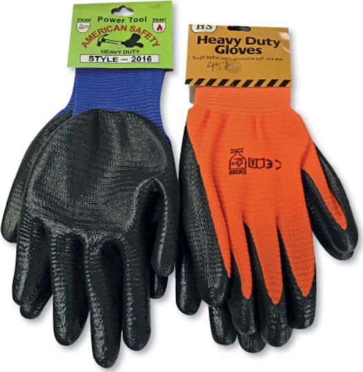 TnS Arbeitshandschuhe Garten Orange Nitril/Polyester 1Stück