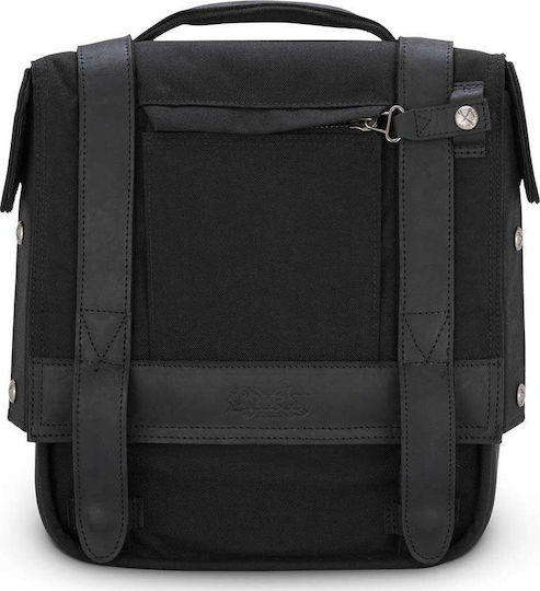 Burly Voyager Wax Cotton Πλαϊνή Βαλίτσα Μοτοσυκλέτας 11lt σε Μαύρο Χρώμα