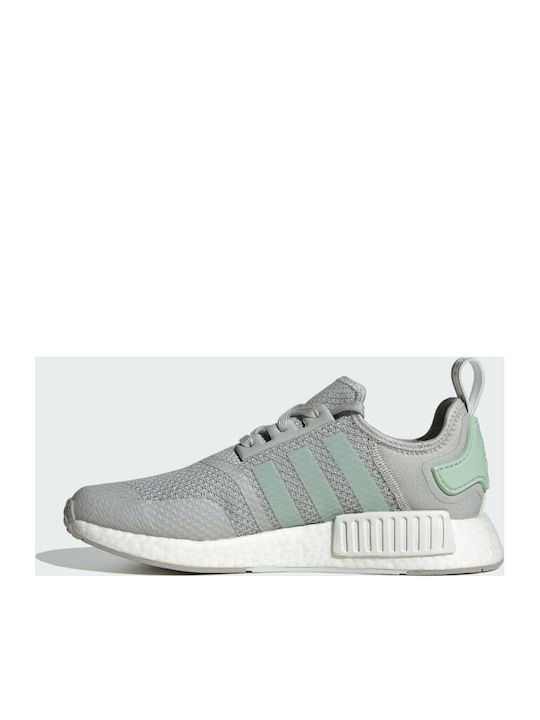 Adidași NMD_R1 Gri Două / Verde Blush / Alb Nor