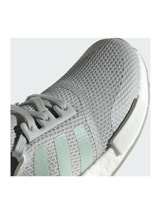 Adidași NMD_R1 Gri Două / Verde Blush / Alb Nor