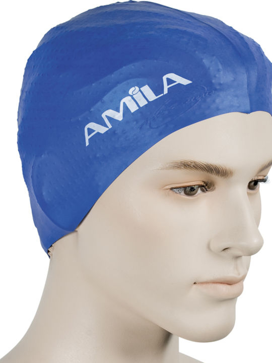 AMILA Căciulă de înot Adulți din silicon Albastru