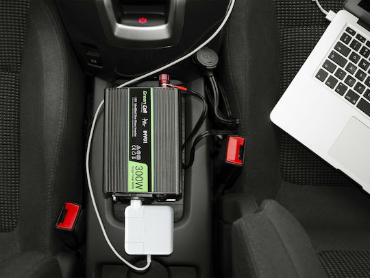 Green Cell Car Inverter Modified Sinewave 300W to Converter 12V DC in 230V AC with 1xUSB