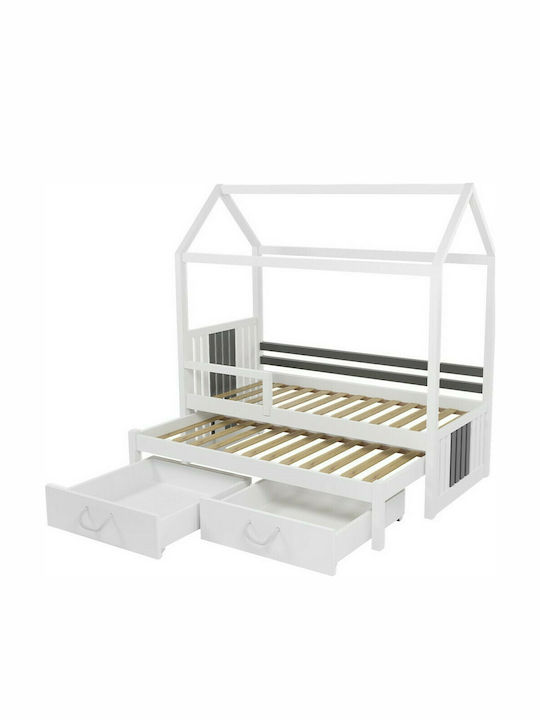 Παιδικό Κρεβάτι Τύπου Montessori Μονό για Στρώμα 90x190cm Λευκό Jonas II