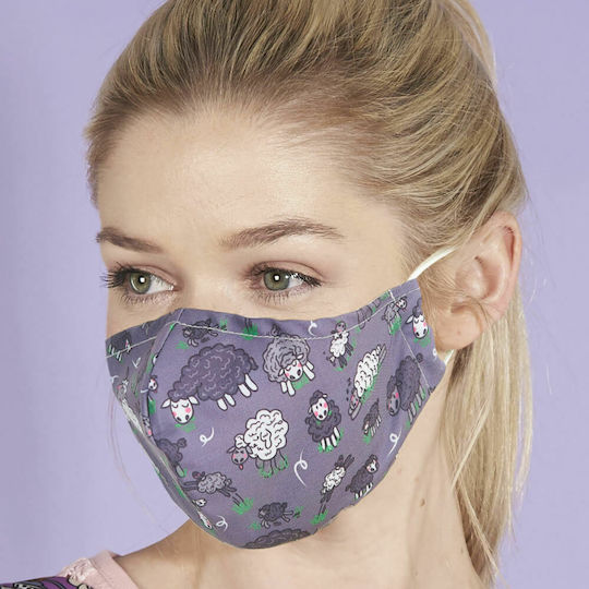 Eco Chic Face Cover Grey Sheep 1τμχ