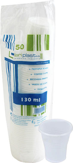 Lariplast 501 Einwegbecher Kunststoff Weiß 120ml 50Stück