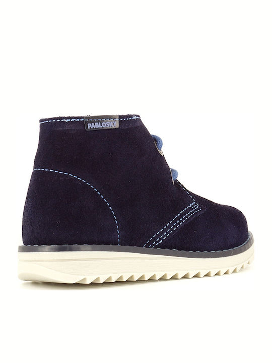 Kids Boots with Laces Navy Blue