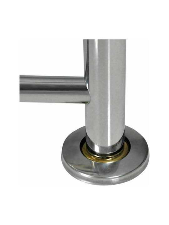 vidaXL Ράγα Μπάνιου Διπλή Επιτοίχια με Βίδες Inox Ασημί