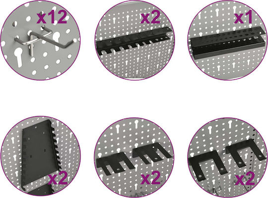 vidaXL Perforated Back 160x58cm