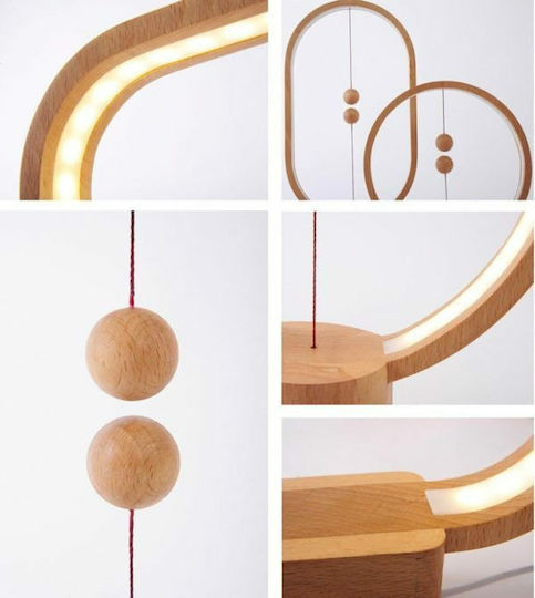 Allocacoc Διακοσμητικό Φωτιστικό Heng Balance Lamp Round LED Θερμό Λευκό 3500K 23x27x7εκ.